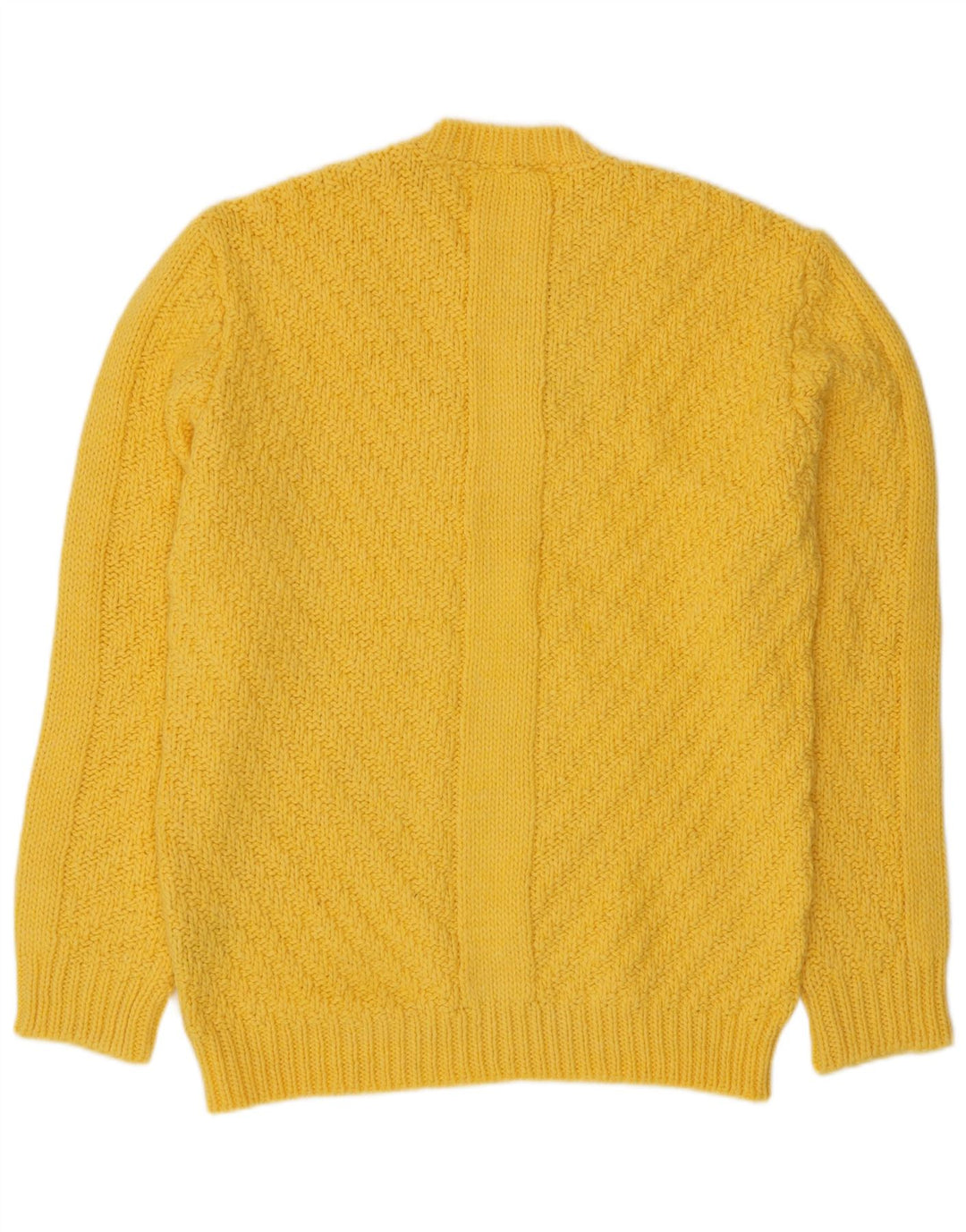 SSEINSE Herren-Pullover mit Rundhalsausschnitt, XL, gelbes Acryl