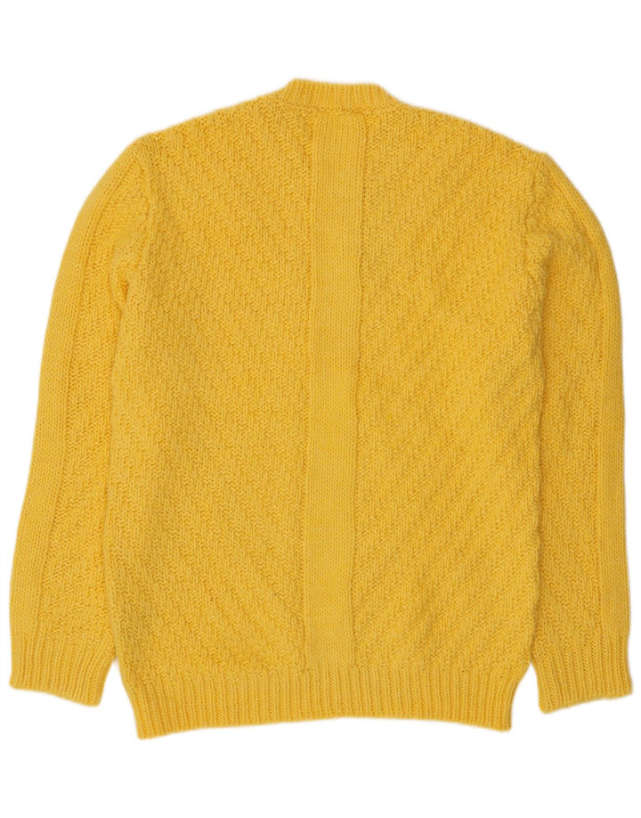 SSEINSE Herren-Pullover mit Rundhalsausschnitt, XL, gelbes Acryl
