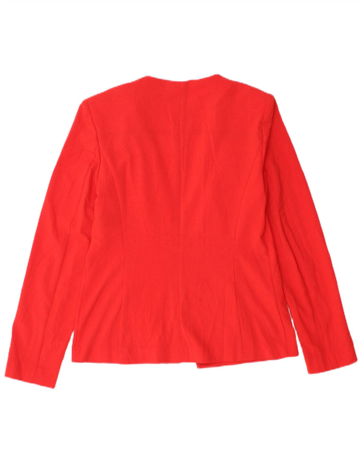 Marks & Spencer Womens Open Blazer Jacke UK 10 Small Rot Polyester