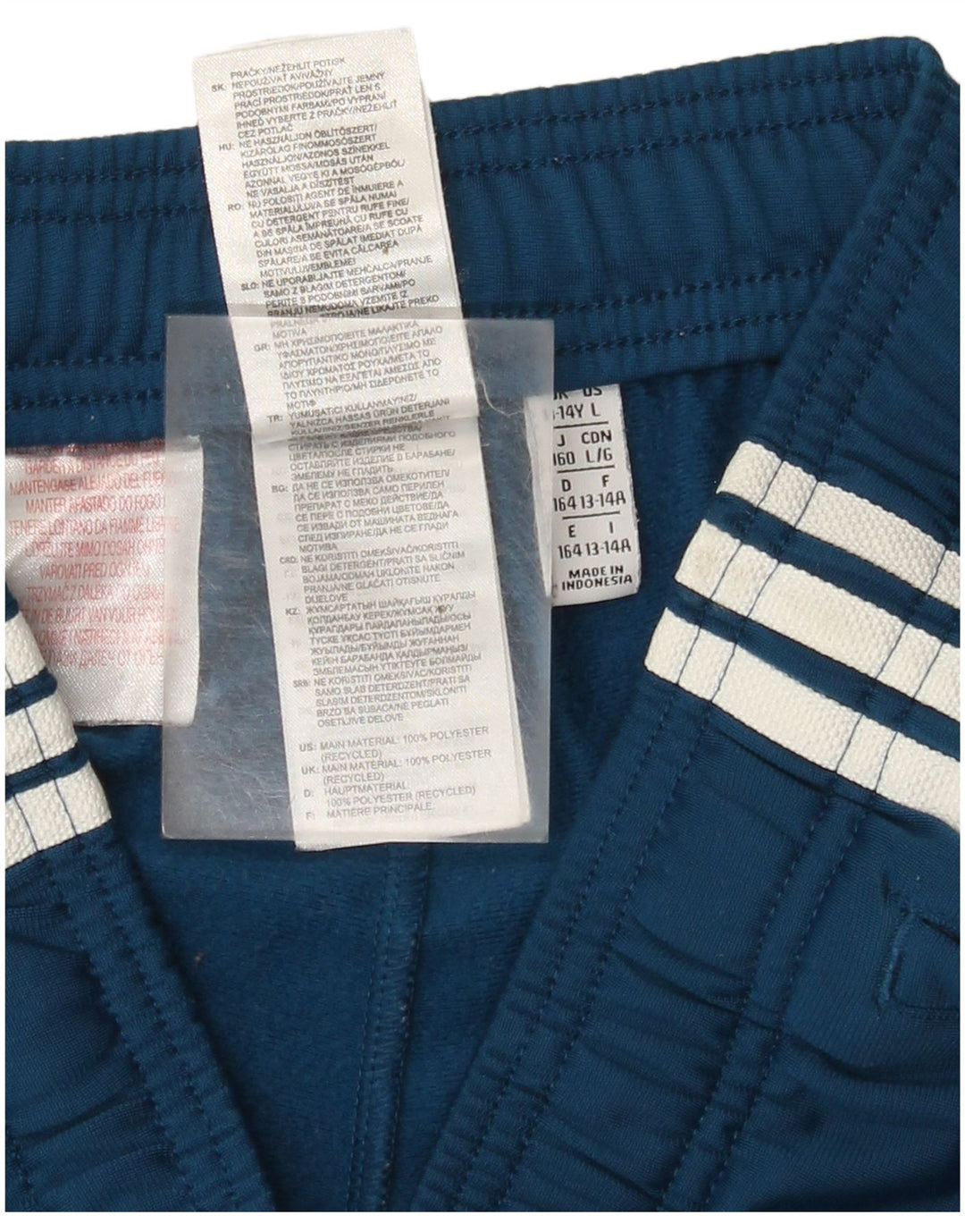 Adidas Sportshorts für Jungen, 13–14 Jahre, blaues Polyester