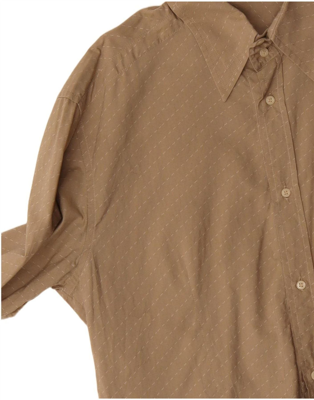 Armani Jeans Herrenhemd, groß, beige, gestreift, Baumwolle