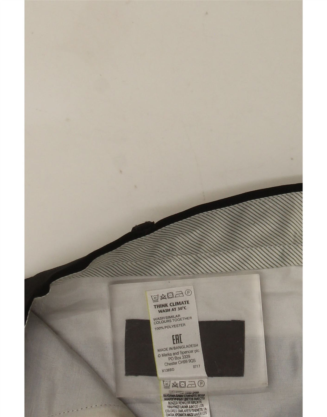 MARKS & SPENCER Herren-Anzughose mit normaler Passform, W36, L33, schwarzes Polyester