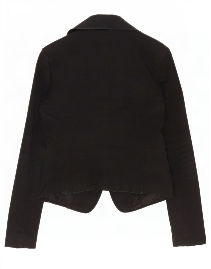 Patrizia Pepe Damen 2-Knopf-Blazerjacke IT 44 Mittelschwarze Baumwolle