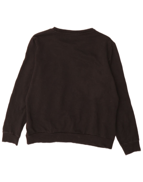 Puma Womens Graphic Sweatshirt Pullover UK 14 Große schwarze Baumwolle