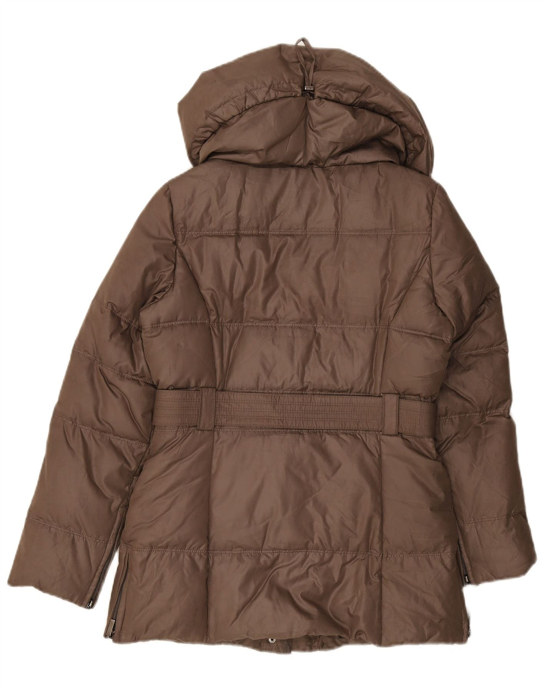 Zara Damen Wattierte Jacke UK 8 Small Braun Polyester