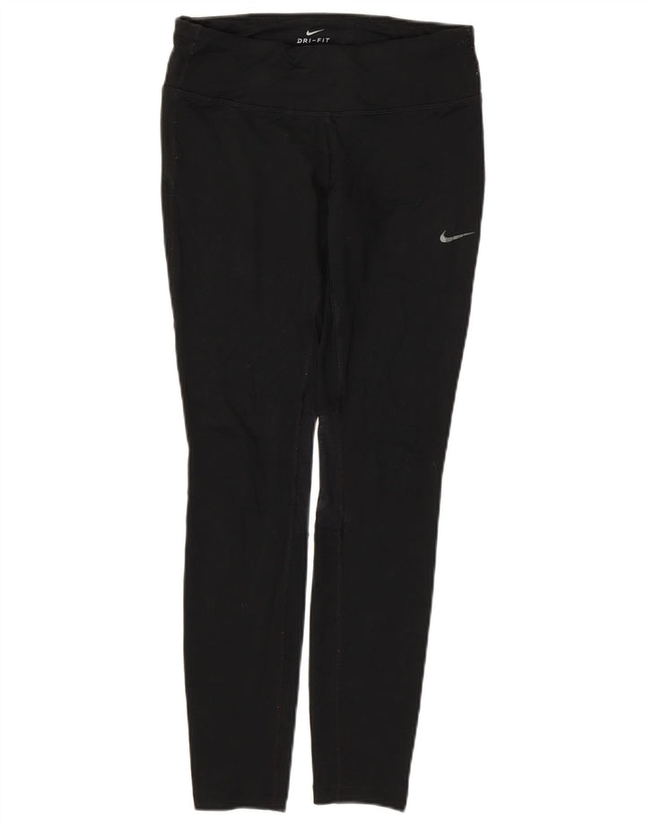 NIKE Damen Dri Fit Leggings UK 10 Small Schwarz Polyester