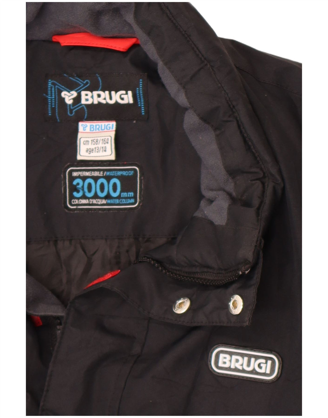 BRUGI Windjacke für Jungen, 13–14 Jahre, schwarz gestreift