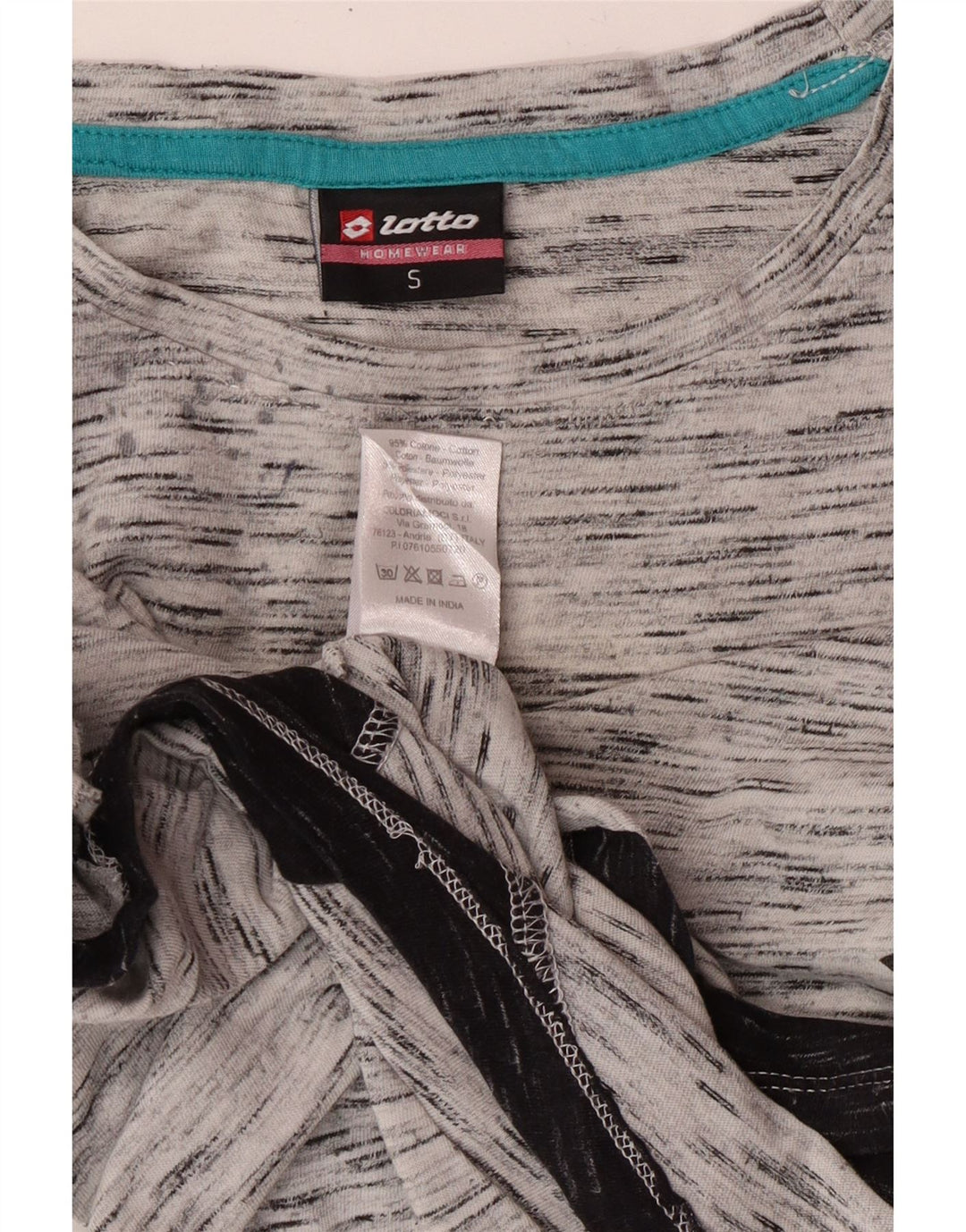 LOTTO Damen-Oversize-Grafik-Top, langärmlig, Gr. 10, klein, grau gefleckt