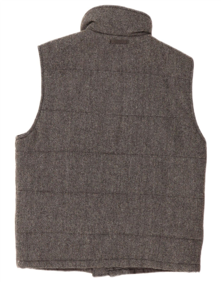 BUFFALO Mens Padded Gilet UK 36 Small Grey Polyester