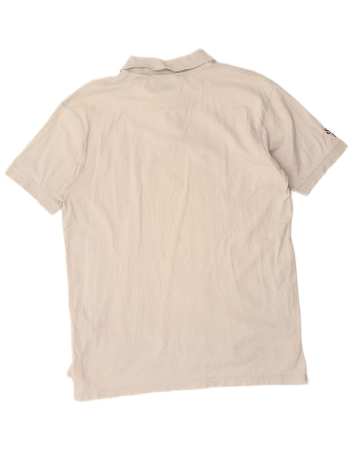 Umbro Herren-Poloshirt mit Grafik, groß, weiße Baumwolle