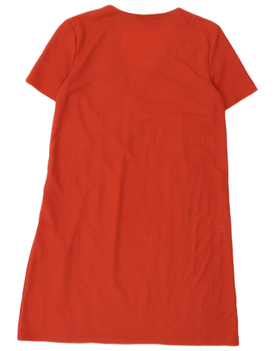 Zara Damen A-Linien-Kleid UK 14 Mittelrote Viskose