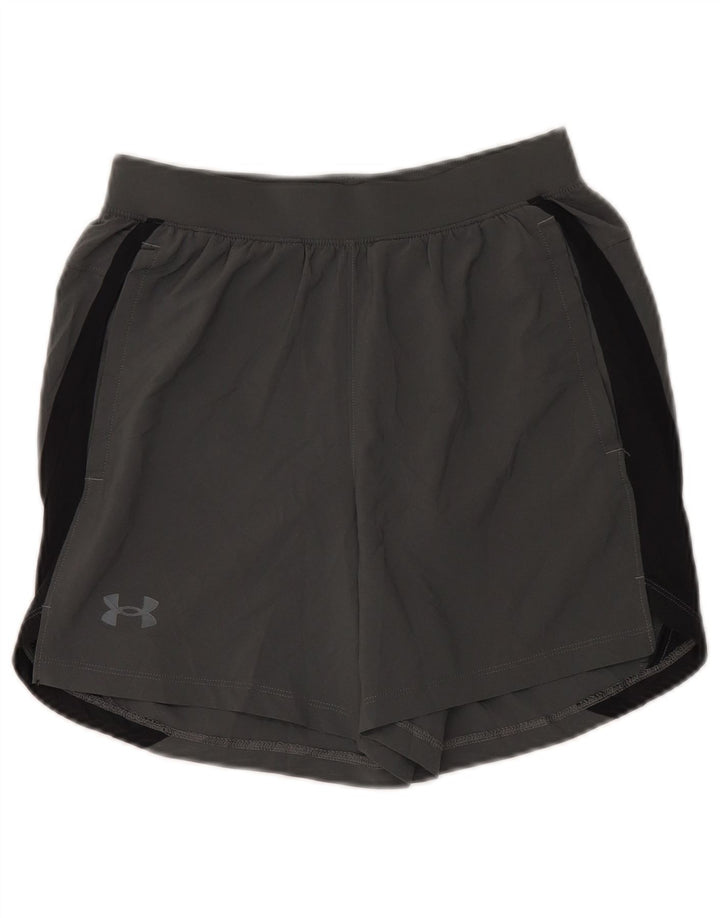 Under Armour Herren-Sportshorts, Größe S, Grau, Farbblock