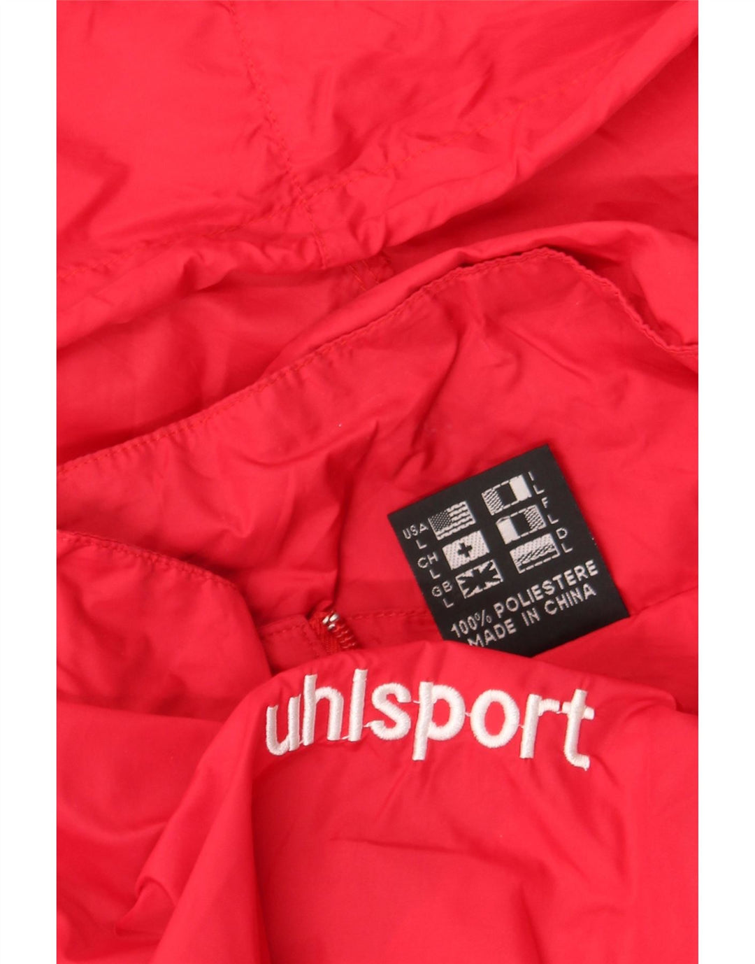 Uhlsport Herren-Regenjacke mit Kapuze, UK 40, Größe L, Rot, Polyester