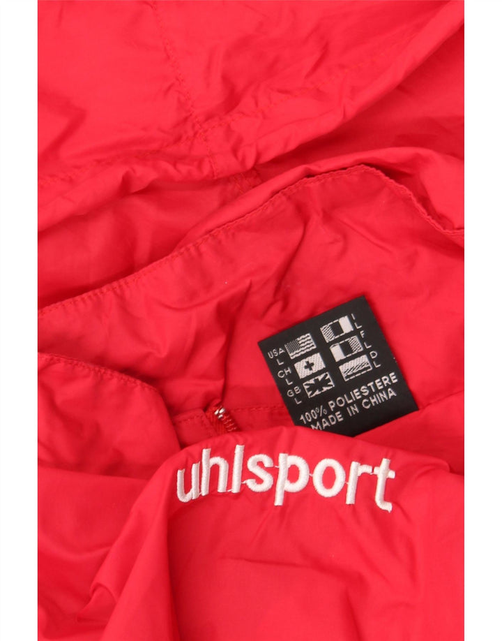 Uhlsport Herren-Regenjacke mit Kapuze, UK 40, Größe L, Rot, Polyester