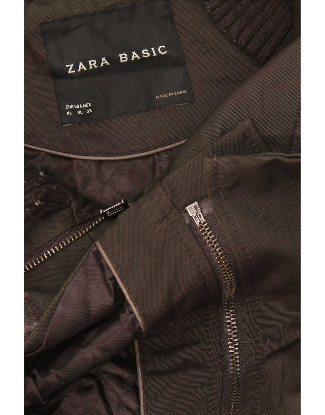 Zara Damen Dufflejacke UK 18 XL Braun