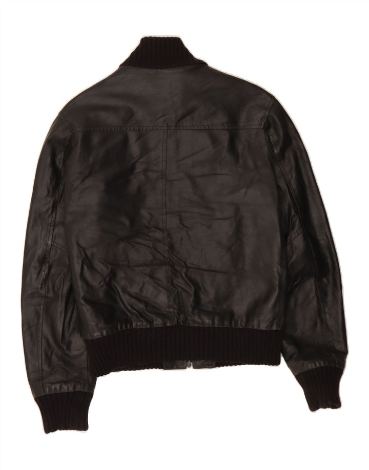 XAGON Herren Lederjacke UK 34 XS Schwarzes Leder