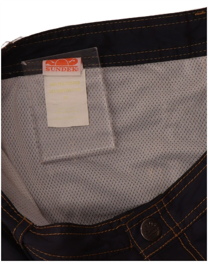 Sundek Herren-Badeshorts, mittelgroß, marineblau, Polyester