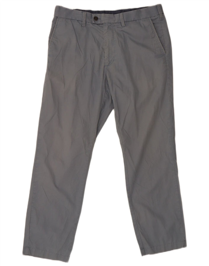 Marks & Spencer Herren-Anzughose, gerade, normal, W34, L29, Blau, Baumwolle