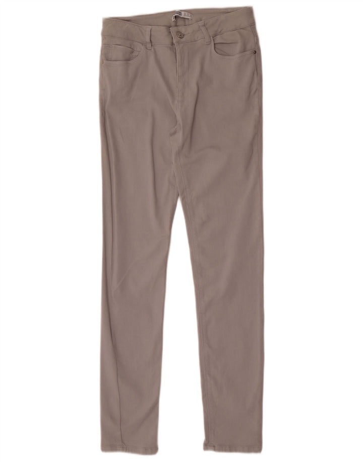 Zara Damen Slim Freizeithose EU 42 Large W32 L30 Grau