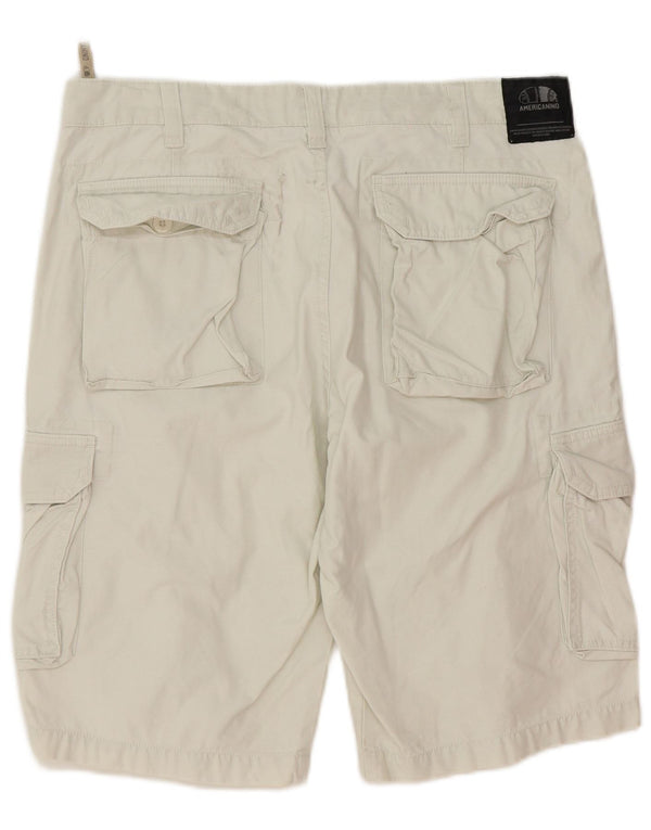 Americanino Herren Cargo Shorts IT 52 XL W34 Off White Baumwolle