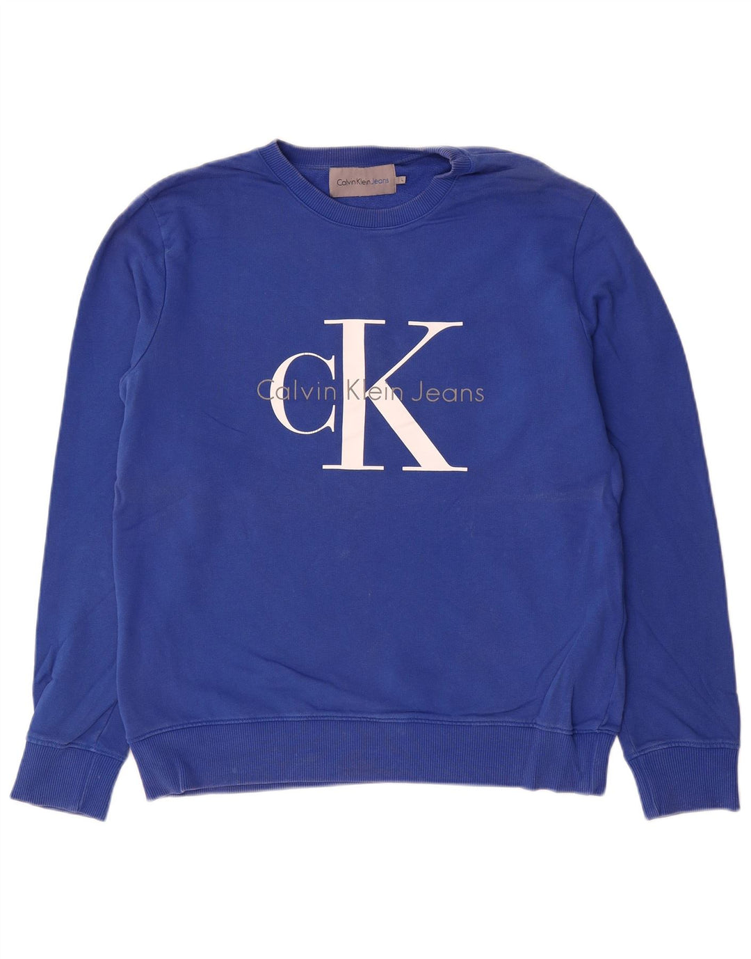 CALVIN KLEIN JEANS Herren-Sweatshirt mit Grafik, Größe L, Blau, Baumwolle