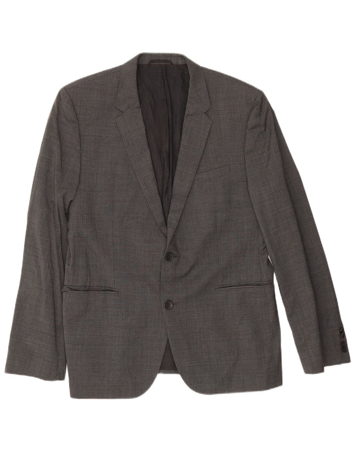 Hugo Boss Herren-Blazer mit 2 Knöpfen, EU 54, 2XL, grauer Hahnentrittmuster