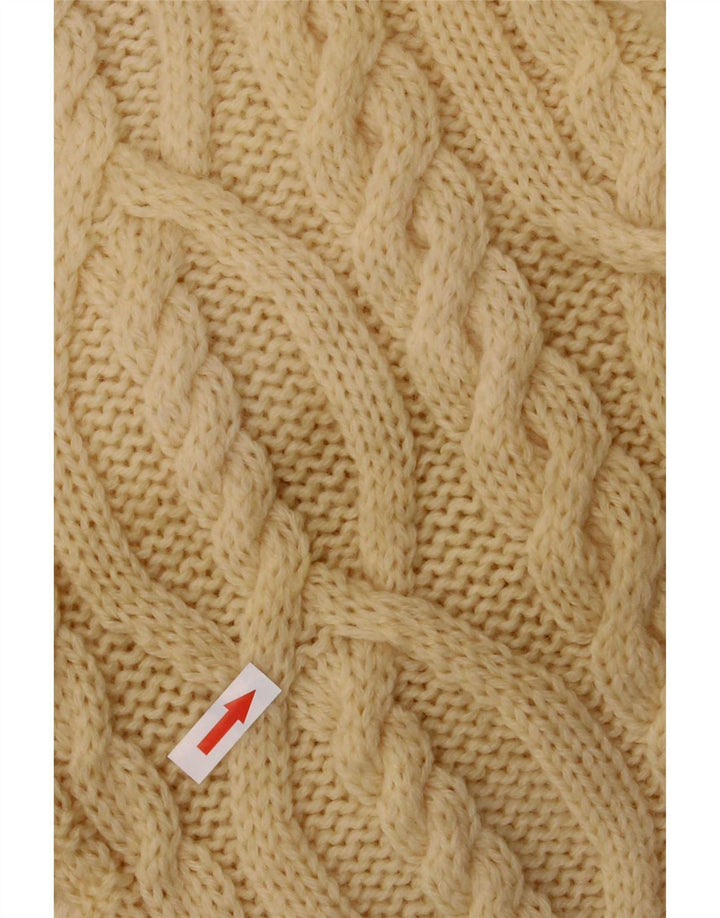 St Michael Herren-Pullover mit Rundhalsausschnitt, große gelbe Wolle