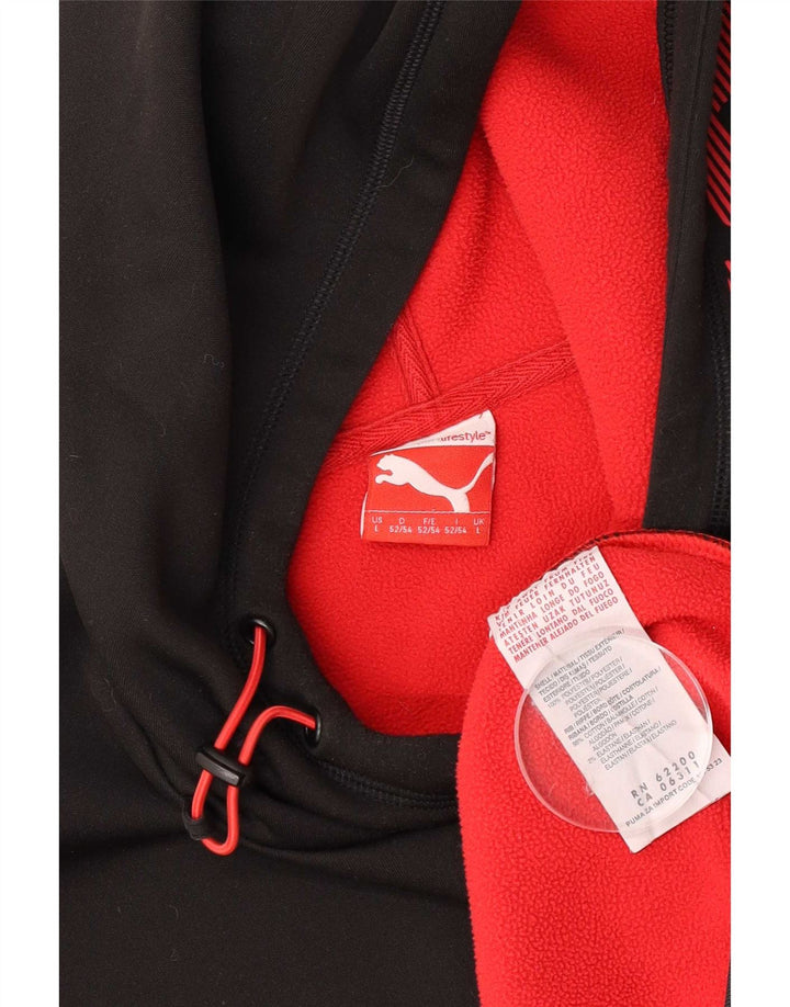Puma Herren Kapuzenpullover, groß, schwarzes Farbblock-Polyester