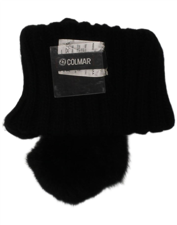 Colmar Damen Strickmütze mit Bommel, Einheitsgröße, Schwarz, Acryl, Winter