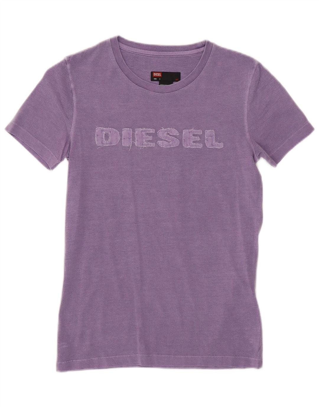 DIESEL Grafik-T-Shirt für Damen, UK 10, Größe S, Lila, Baumwolle