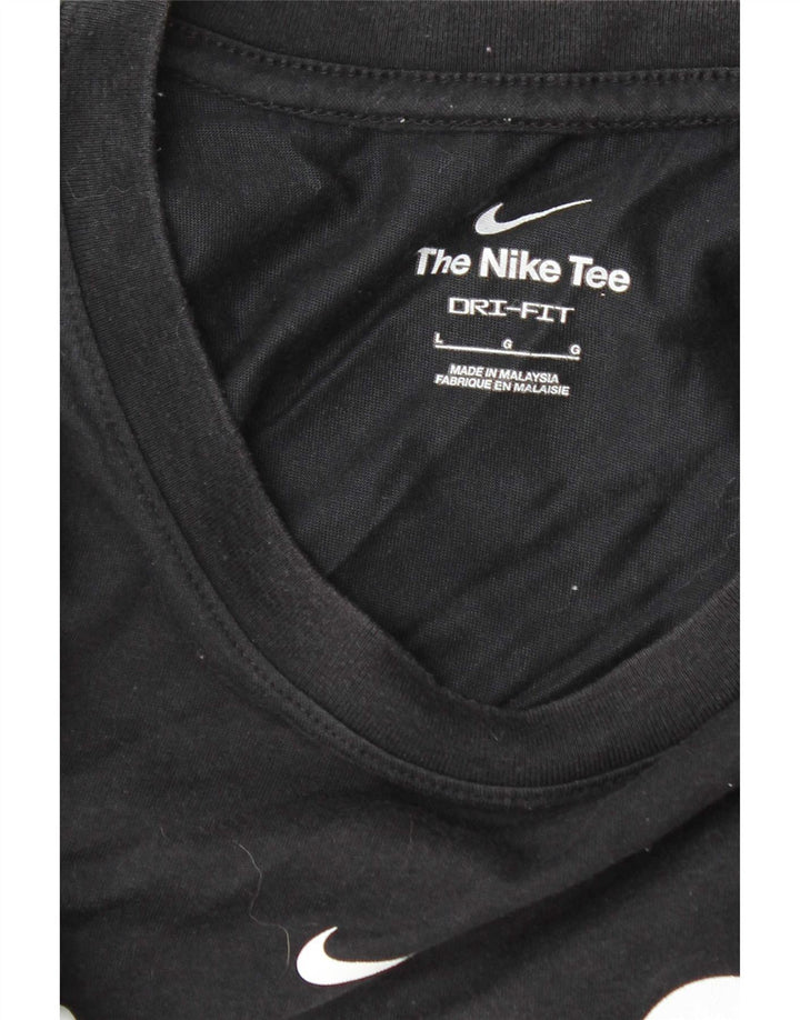 Nike Herren Dri Fit Graphic T-Shirt Top Large Schwarz