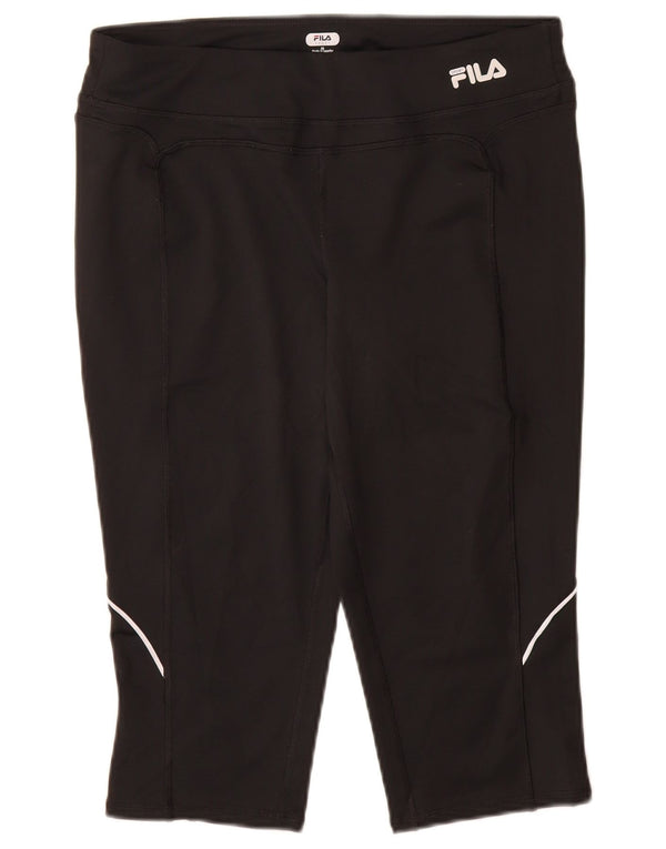 FILA Damen Capri-Leggings UK 14 Mittelschwarzes Polyester