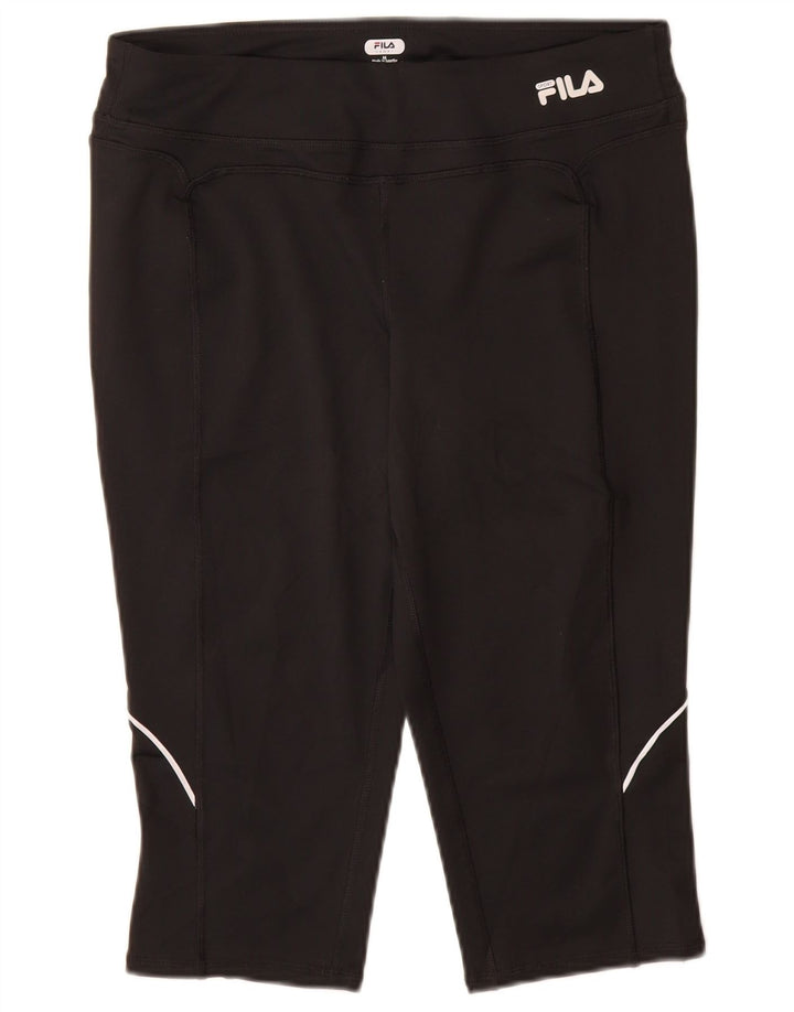 FILA Damen Capri-Leggings UK 14 Mittelschwarzes Polyester