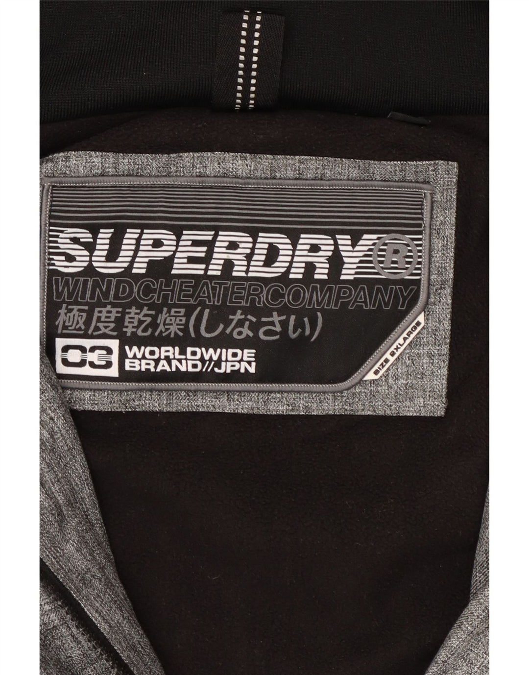 SUPERDRY Damen-Windbreakerjacke mit Kapuze, UK 20 2XL, Grau, Farbblock