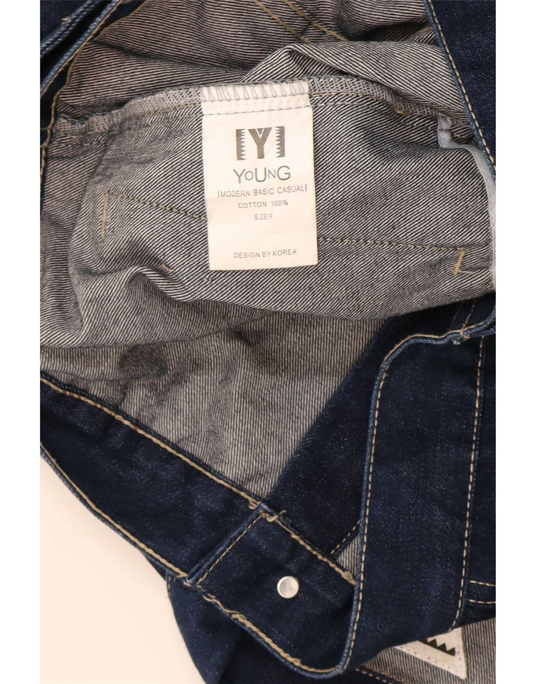 Vintage Jeansjacke für Jungen, 14–15 Jahre, marineblaue Baumwolle