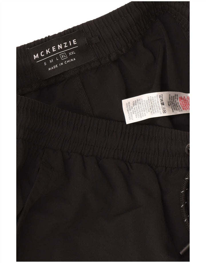 Mckenzie Herren Jogger Cargo Hose XL W36 L30 Schwarz Polyamid