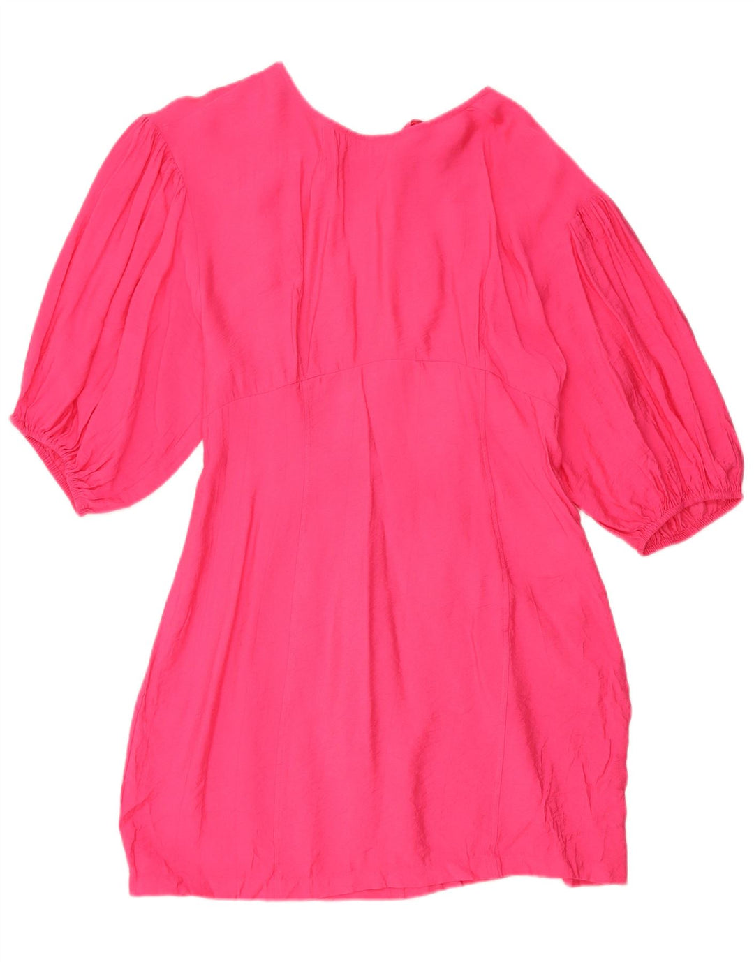 Zara Damen A-Linien-Kleid UK 14 Large Rosa Viskose