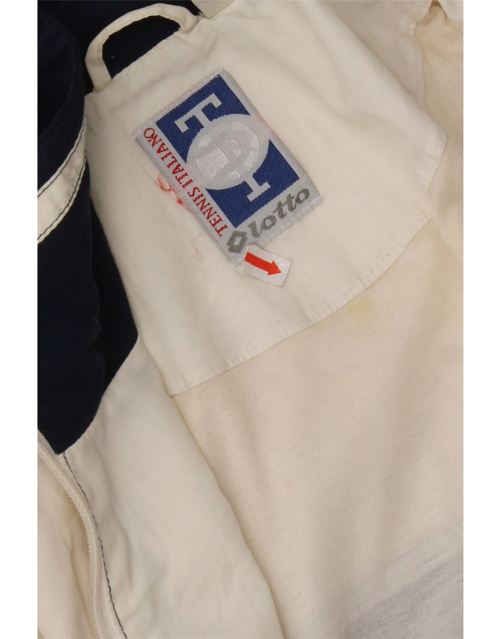 LOTTO Herren-Trainingsanzug-Oberteil, Jacke, 2XL, weißes Colourblock-Polyester