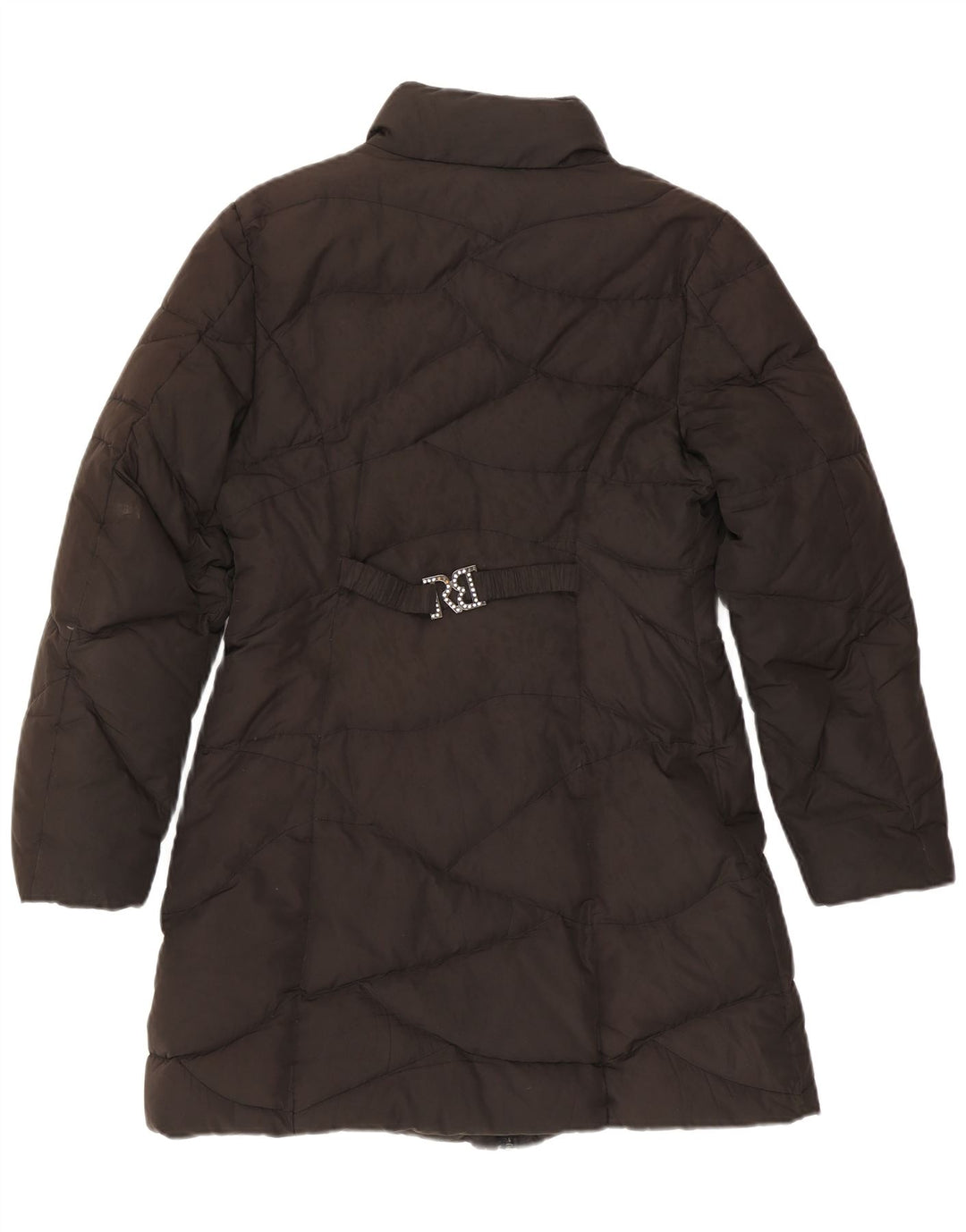 Roccobarocco Damen gepolsterter Mantel US 8 Medium Schwarz