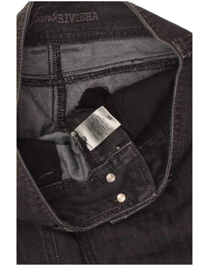 Guess Schlagjeans für Damen, W25, L32, schwarze Baumwolle