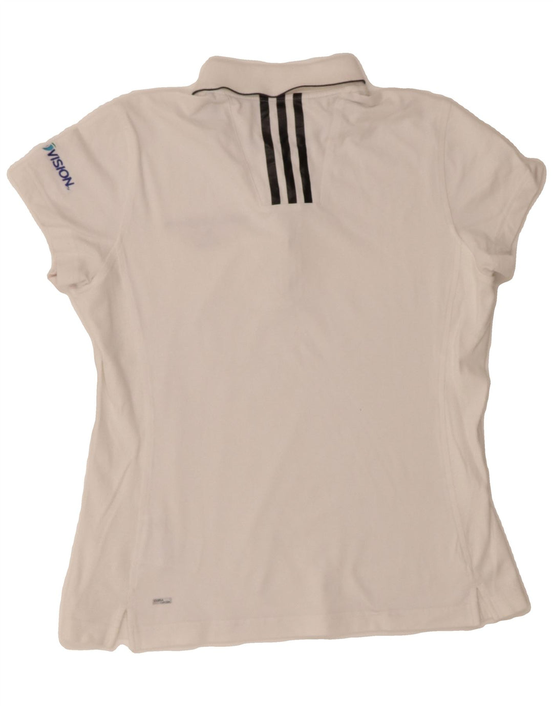 ADIDAS Womens Climalite Polo Shirt UK 14 Medium White Cotton Vintage Adidas and Second-Hand Adidas from Messina Hembry 