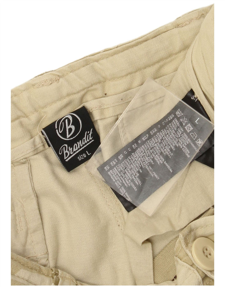 Brandit Herren-Cargo-Shorts, groß, W36, Khaki-Camouflage, Baumwolle