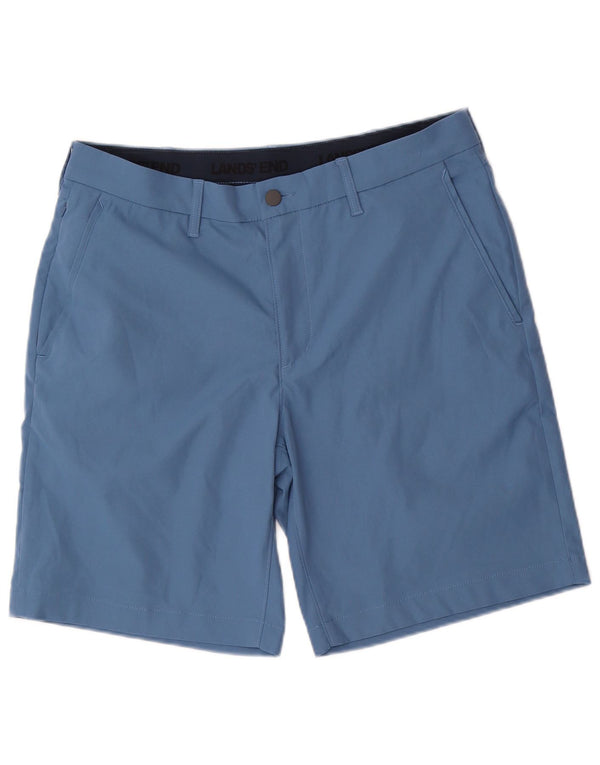 LANDS END Herren-Chino-Shorts W34, groß, blaues Polyester