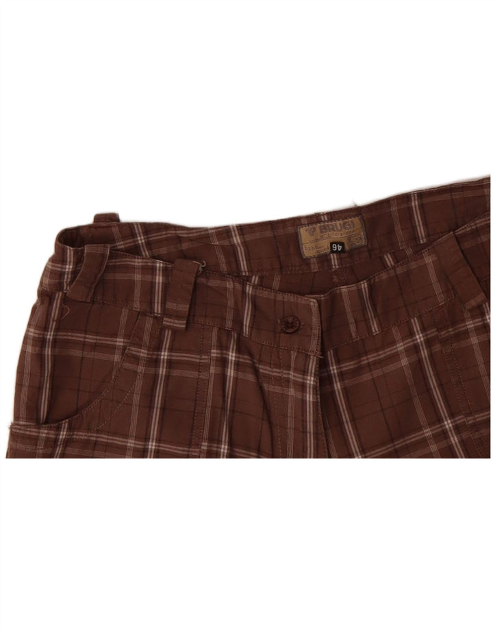 BRUGI Womens Casual Shorts IT 46 Large W30  Brown Check