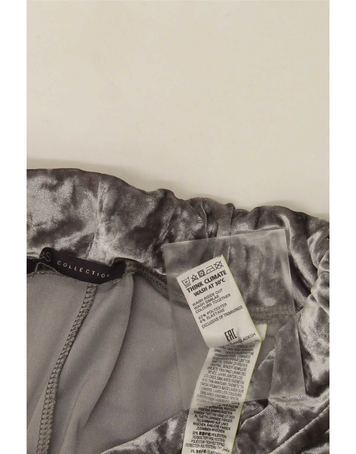Marks & Spencer Damen Velours-Trainingshose, Jogginghose, Gr. 8, klein, Grau