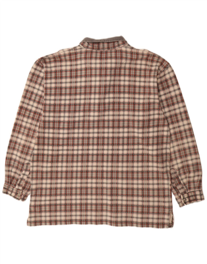 Take Five Herren-Langarm-Poloshirt XL, mehrfarbig, kariert, Baumwolle