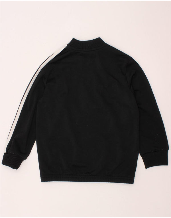 ADIDAS Jungen-Trainingsanzug-Top-Jacke, 4–5 Jahre, schwarzes Farbblock-Polyester