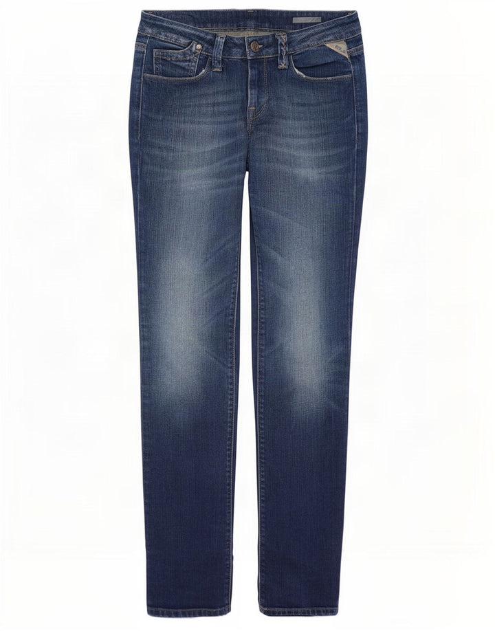 Replay Damen Slim Jeans W26 L32 Blaue Baumwolle