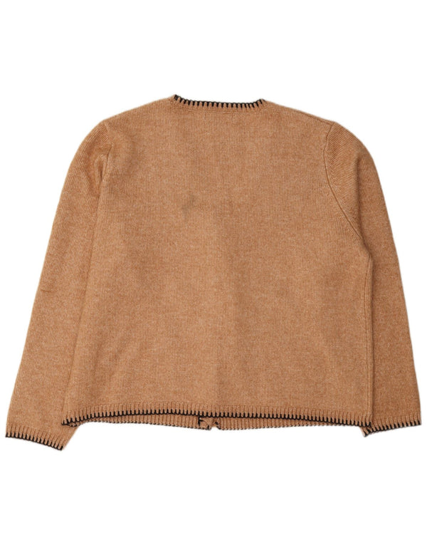 Marks & Spencer Damen-Strickjacke in Übergröße, Gr. 18, XL, braun gefleckt