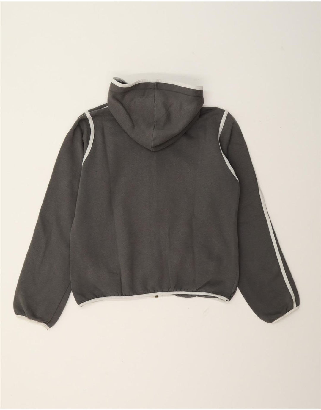 Puma Damen Zip Hoodie Pullover UK 12 Mittelgraue Baumwolle
